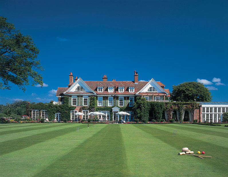 Chewton Glen croquet lawn