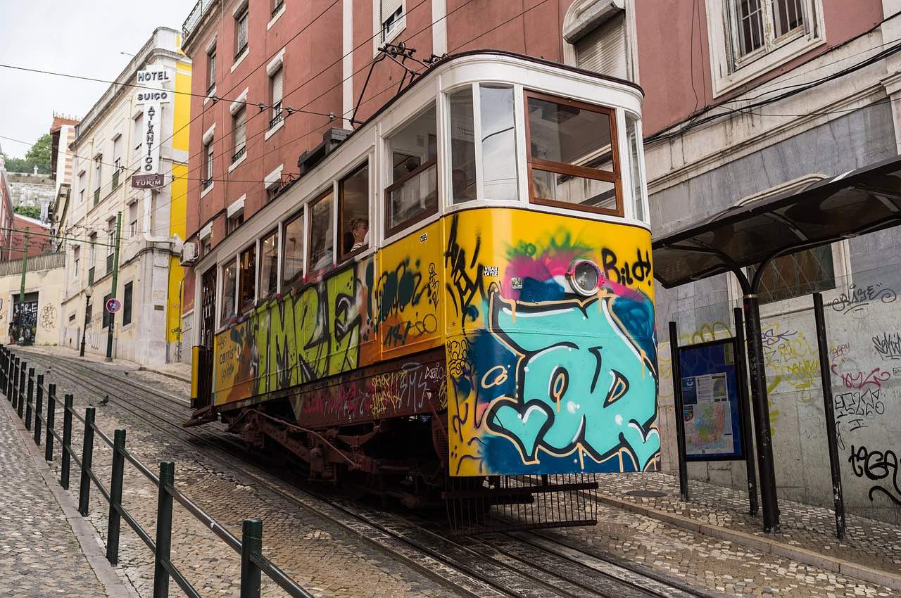 Funicular railway, Lisbon, Portugal