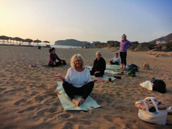 Sunset yoga Falassarna Beach