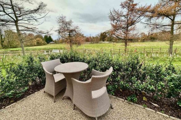 Terrace with a View at Blenheim Palace Lodge Retreat, Woodstock, Oxfordshire