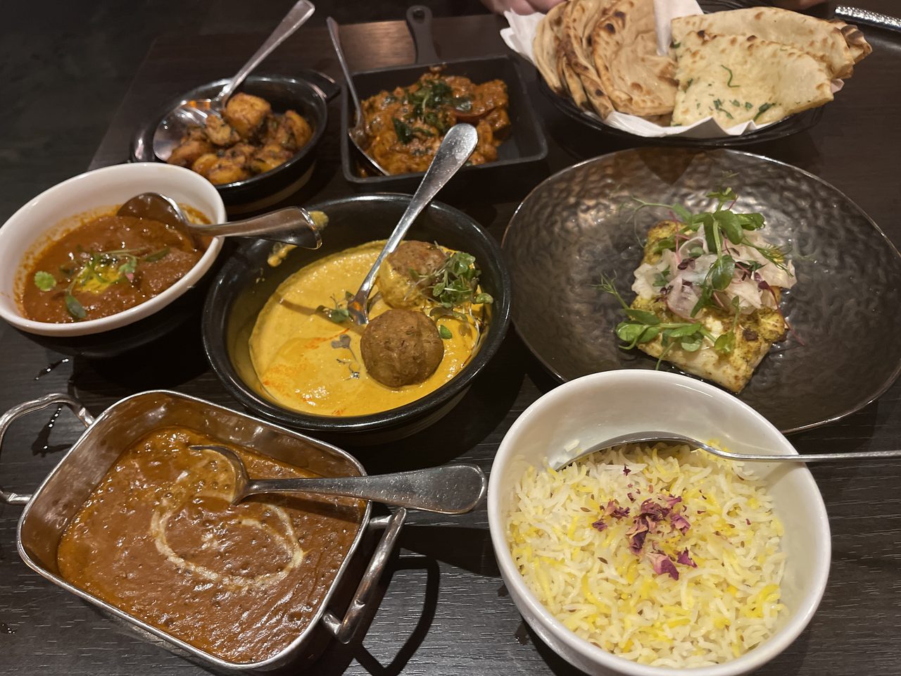 Dishes from the Grand Trunk Road menu