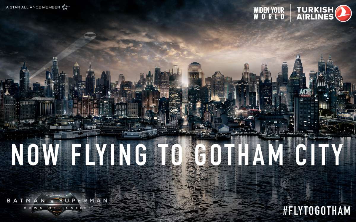 Turkish Airlines: now flying to Gotham City